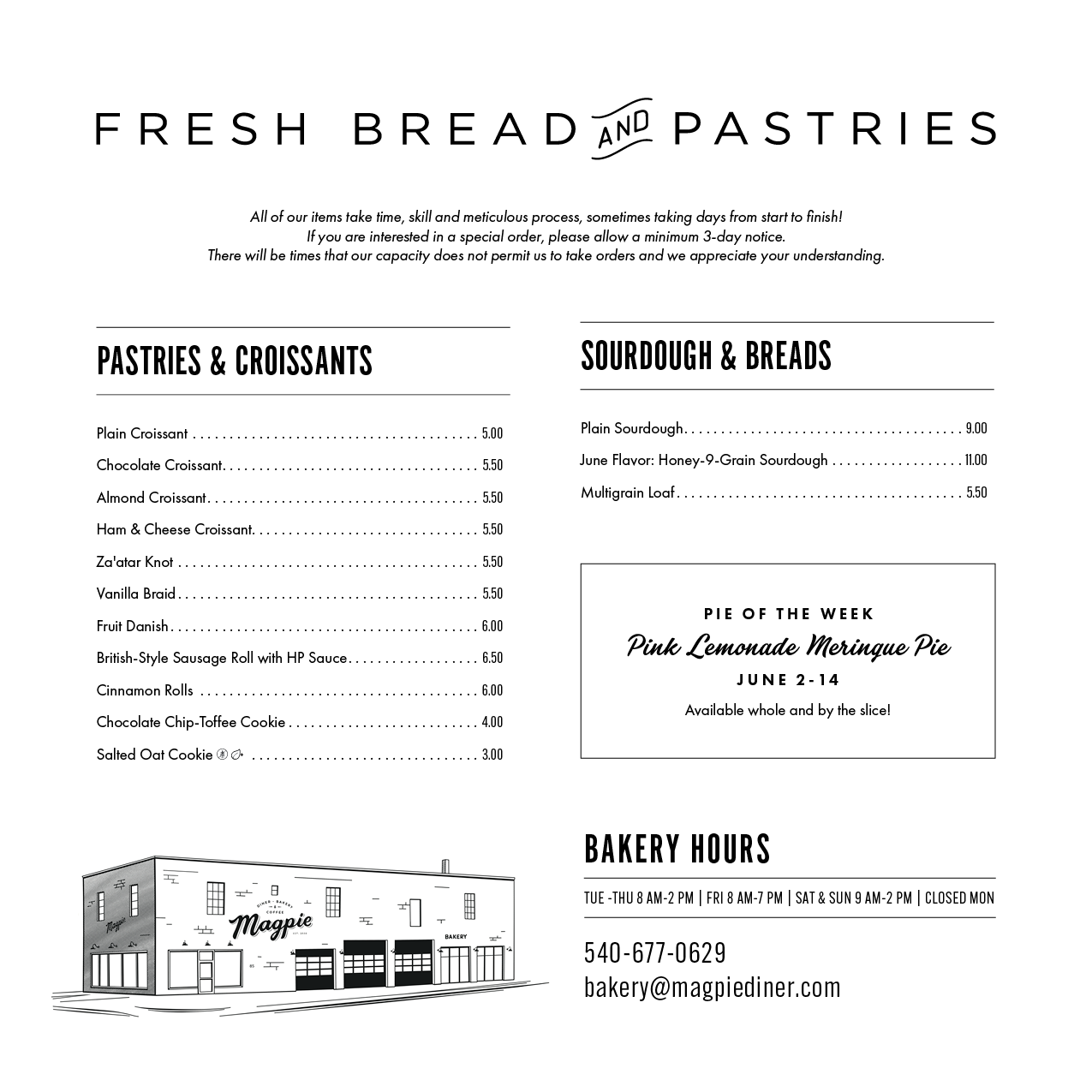 Bakery — Magpie Diner